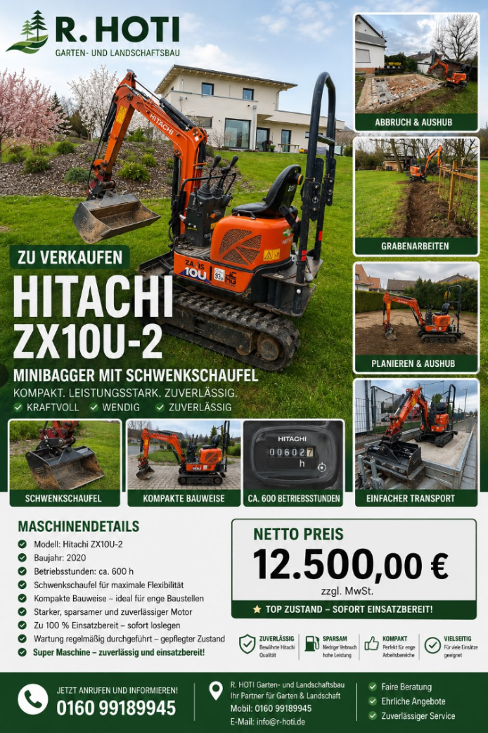 Hitachi ZX10U-2 Minibagger von R. HOTI